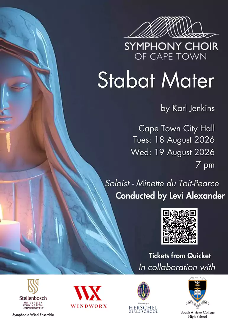 Stabat Mater by Karl Jenkins - WindWorx with the Symphony Choir or Cape Town in 2026